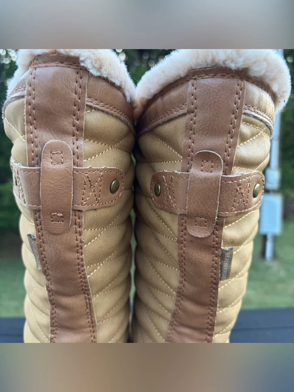 JBU by Jambu Lorna Cold-Weather Quilted Winter Duck Boots Tan Brown 9M